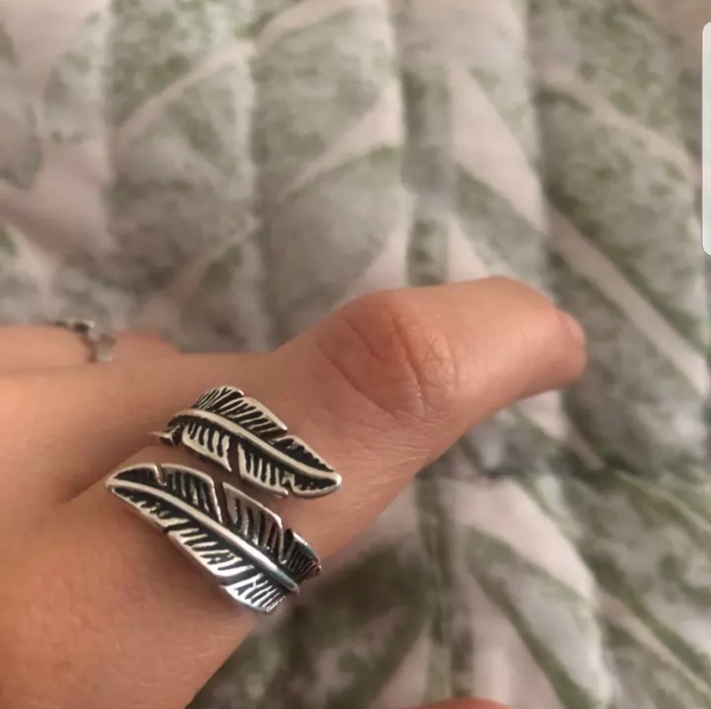 Beautiful 925 sterling silver feather ring!!! - Picture 5 of 7